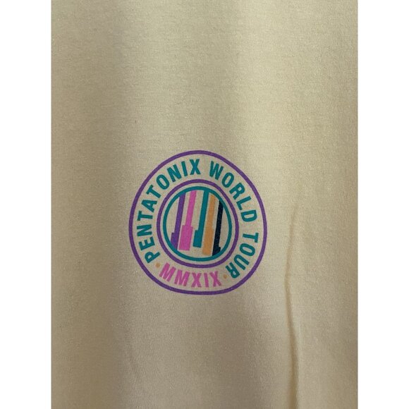 Pentatonix World Tour MMXIX 2019 Yellow Unisex M T-Shirt Adult Band Music Group - Picture 9 of 12